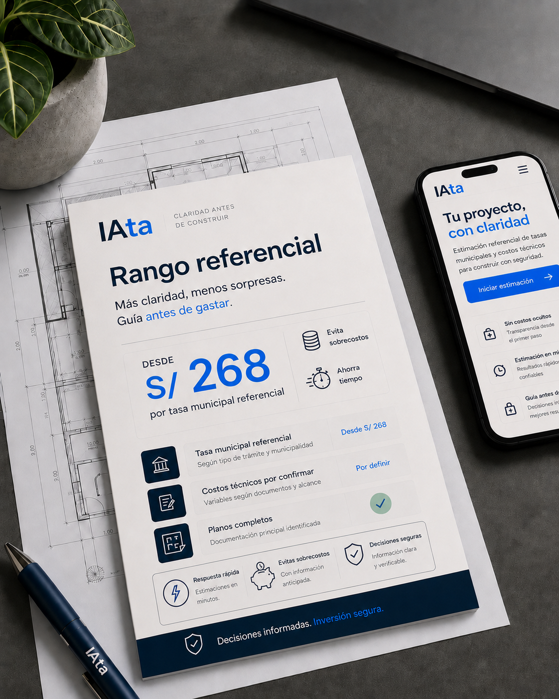 Rango referencial y orientación de costos en IAta